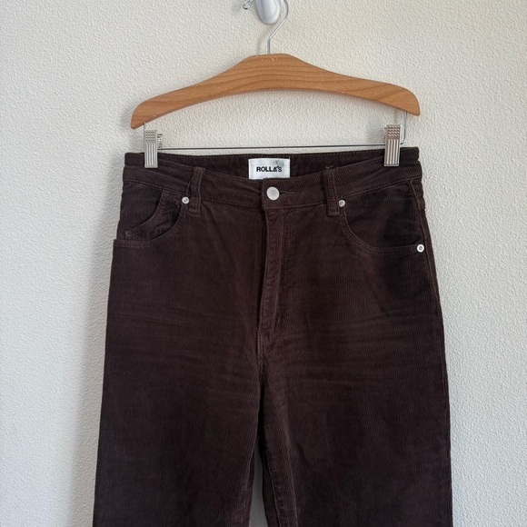 Rolla’s Original Straight in Brown Cord Size 28 - Picture 3 of 5